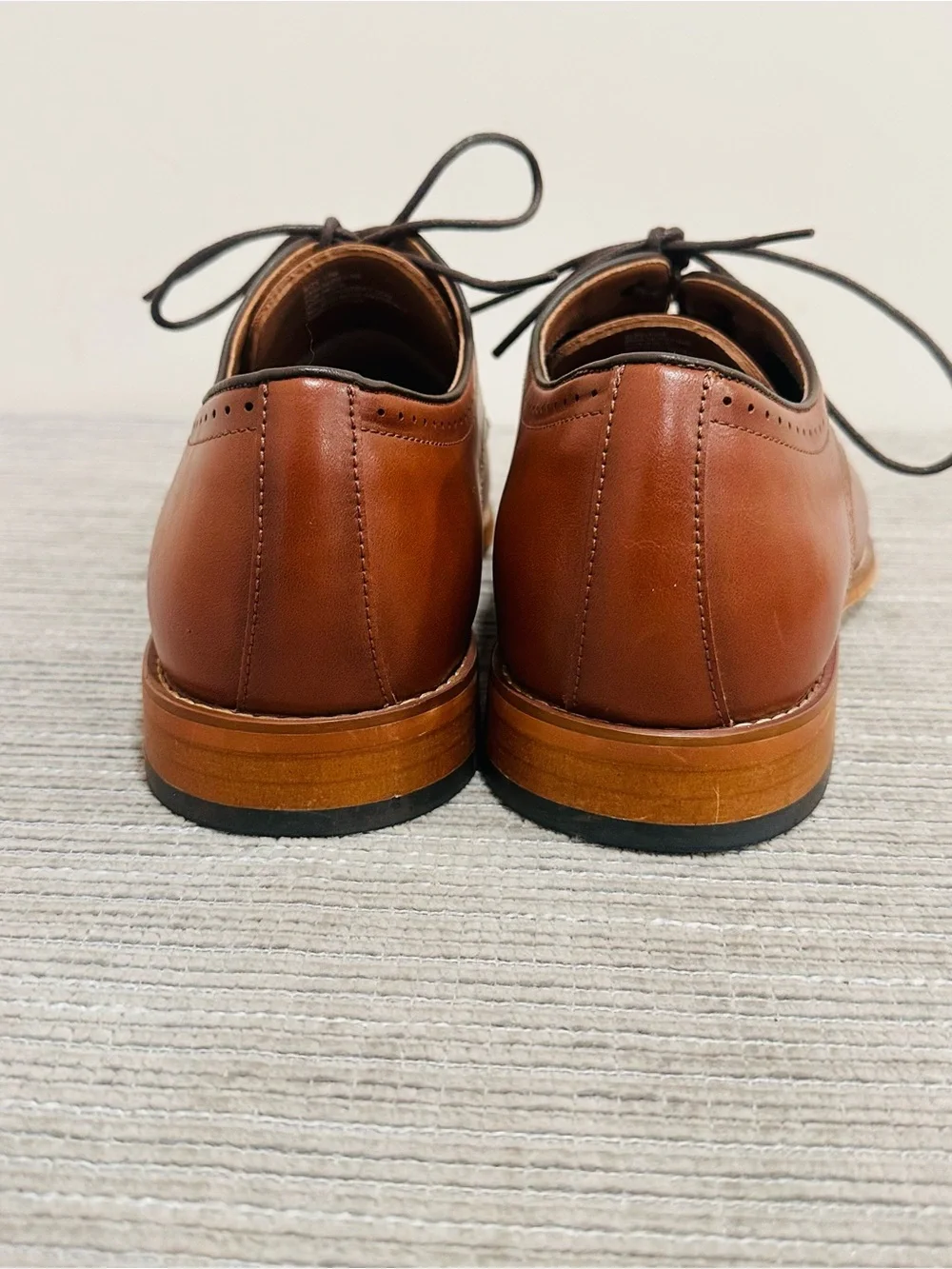 Ashford Hayes Define Men's Dress Shoes Cognac Tan Oxford Size 13M Model 055434